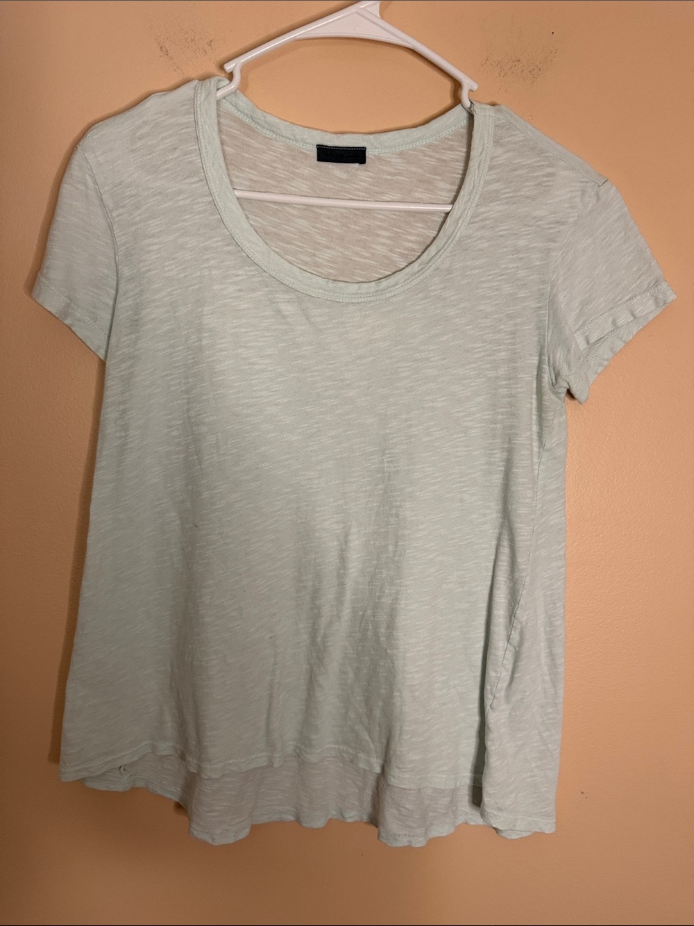 Light Mint Short Sleeve Scoop Neck Tee - Casual Everyday Top